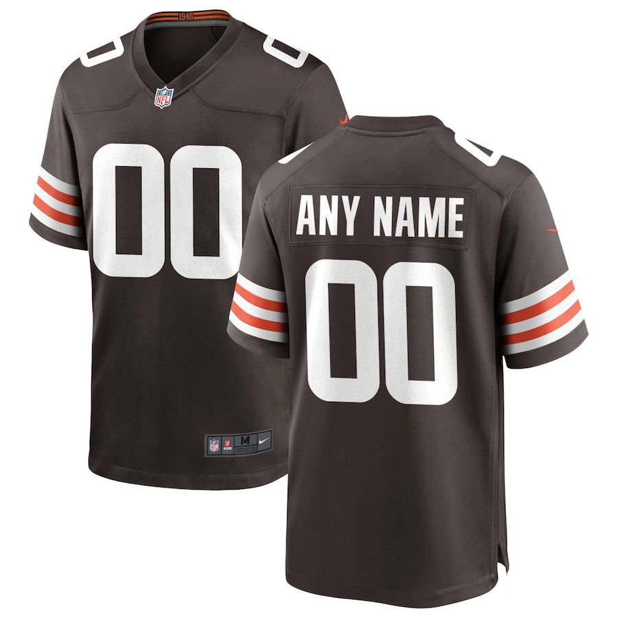 Men Cleveland Browns Nike Brown Custom Game NFL Jersey